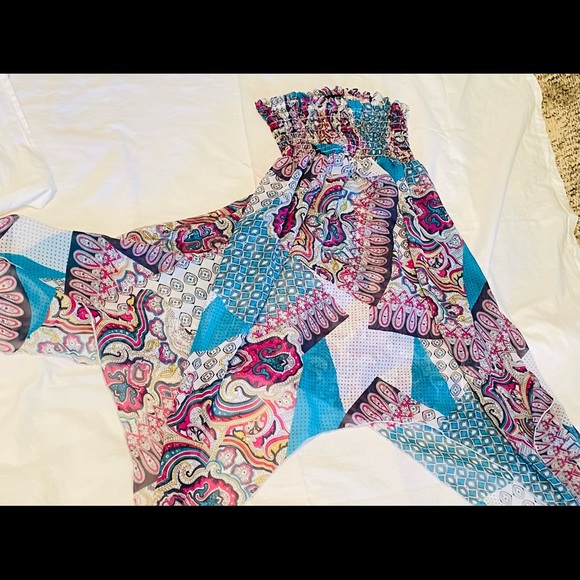 Sheer FANG blouse jr size M (fits like womens  small) - Picture 10 of 11